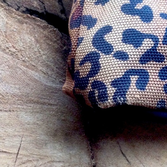 NINE WEST 3 Compartment Animal Print Purse EUC Browns and Black Snap Closure - Picture 6 of 14